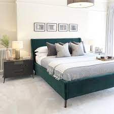 higgs king size bed pine green velvet made com green master bedroom luxury bedroom master grown up bedroom