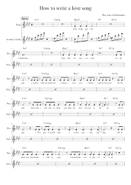 Gain access to your free songwriting mini course on how to write a song step by step. How To Write A Love Song Axis Of Awesome Sheet Music For Piano Guitar Concert Band Musescore Com