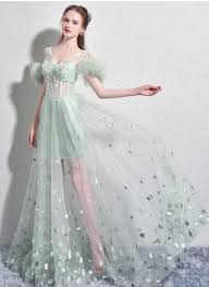 Mint Green Long Prom Dress Fairy Tulle A Line Formal Evening Dress Wedding Dress Hs298 Evening Dresses Prom Prom Dresses For Teens Green Prom Dress