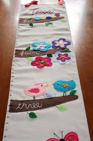 Springtime Friends Fabric Growth Chart Personalized