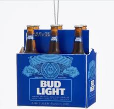 Bud Light 6pk Bottle Ornament In 2020 Bud Light Beer Miniature Christmas How To Make Ornaments