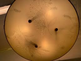 Mid-Century Cream Ceiling Lamp from Erco, 1950s