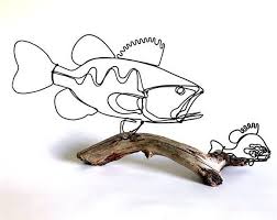 Lorena canals big fish wall hanging. Right Facing Walleye Wire Sculpture Fish Wall Hanging Wire Sculpture Sculpture Art Collectibles Delage Com Br