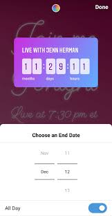 how to use the instagram countdown sticker for business