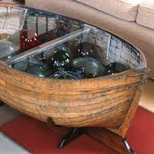 Boat tables, table tops and table accessories. Creative Boat Glass Top Display Coffee Tables Coastal Decor Ideas Interior Design Diy Shopping