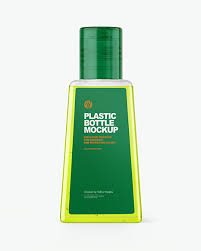 Download Glossy Hand Sanitizer Bottle Mockup With Glitter Back View Yellow Author