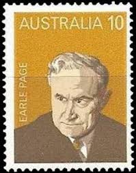 Stamp: Earle Page (1880-1961) (Australia(Famous Australians (6th Series))  Mi:AU 577,Sn:AU 614,Yt:AU 558,Sg:AU 592,Bru:AU 695,Sev:AU 630,Un:AU  609,Col:AU 1975.03.26-03 📮