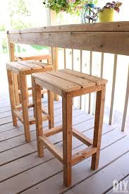 It is made from an old ironing board and pieces of wood. How To Build Outdoor Bar Stools The Diy Dreamer