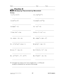 Some of the worksheets for this concept are division of polynomials by monomials, factoring polynomials work with answers, dividing polynomials 1, dividing polynomials, dividing monomials, dividing polynomials date period, algebra 1. Practice B14 5 1