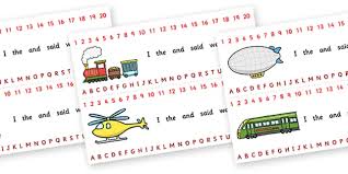 Two linear elements of different lengths and two round ones are combined with a system of letters, numbers, and symbols. Combined Alphabet And Number Strips Transport