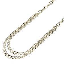 Crown Illusion Round Stone Accented 2 Row Graduated Tennis Necklace Swan Mounting Tennis Necklace Necklace Stone Accent