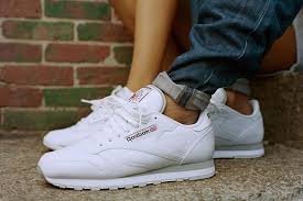Reebok Classic Reebok Classic White White Leather Sneakers Sneakers Outfit Casual