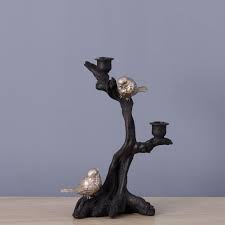 Black And Silver 2 Candle Holder Candle Holders Squirrel Figurine Elegant Horse