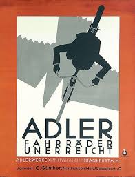 Adler Bicycles 1927 Bike Poster Vintage Graphic Design Bicycle Artwork