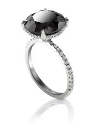 When Mr Big Proposed To Carrie We All Breathed A Sigh Of Relief This Is The Ring Th Black Diamond Ring Engagement Black Diamond Engagement Black Diamond Ring