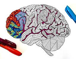 Brain Pdf Zentangle Coloring Page Etsy In 2020 Coloring Pages Zentangle Zentangle Designs