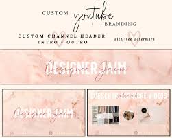 Custom Marble Youtube Channel Banner Video Intro Slate Video Outro End Slate Custom Youtube Package Rose In 2020 Youtube Banners Channel Art Youtube Channel Art