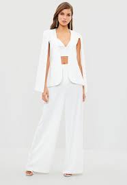 Missguided White Cape Blazer Taina Duarte Cape Wedding Dress White Wedding Suit Dreamy Gowns
