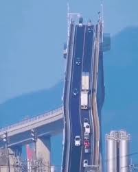It links the city of matsue in shimane prefecture to sakaiminato in tottori prefecture and is basically a highway to outer space, a shortcut to vomiting from nausea, making driving over this thing one seriously thrilling car ride. Eshima Ohashi Bridge In Japan Interestingasfuck