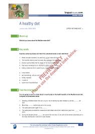 A Healthy Diet Worksheet Preview Linguahouse Com Healthy Diet Healty Diet Diet