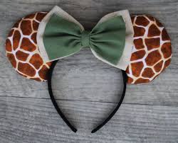 Animal Kingdom Inspired Mouse Ears Quot Safari Quot Disney Mickey Ears Diy Mickey Ears Disney Ears