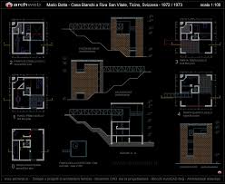 Casa A Riva San Vitale Autocad Dwg Presentazione Architettonica Casa Bianca Autocad