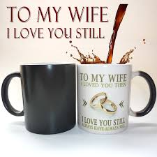 Handmade birthday mothers day gifts idea for her/him, wife, girlfriend 32,006 $26 To My Wife Husband Mug Magic Color Changing Coffee Mug Wedding Anniversary Gifts Best Gift For Your Wife Or Husband Mug Magic Color Changing Coffee Mugchanging Coffee Mug Aliexpress