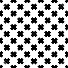 Shop for the latest black and white patterns by pattern magic on design bundles. Black And White Seamless Pattern With Print Of Cross Monochrome Royalty Free Cliparts Vectors And Stock Illustration Image 68057829