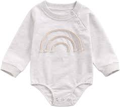 Buy Baby Boy Girl Crewneck Sweatshirt Romper 6 12 18 24 Months Long Sleeve Oversized Sweater Pullover Top Fall Clothes Online In Indonesia B09dsmt9f5