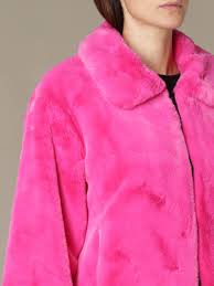 Gaelle Paris Outlet Faux Fur Jacket Women Fur Coats Gaelle Paris Women Fuchsia Fur Coats Gaelle Paris 7212 Giglio Com
