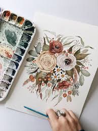 It offers flowers for a host of special. Custom Watercolor Wedding Bouquet Flower Painting Watercolor Paintings Flower Art Flower Drawing