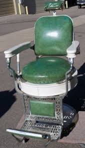 Theo A Kochs 1910 Antique Barber Chair Green Porcelain Heavy Freight Shipping Barber Chair Barber Barber Shop