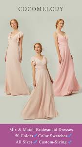 Mix Match Chiffon Bridesmaid Dresses 50 Colors Offer Free Shipping Color Swatches 0 1 Swatch Free Custom Sizing Service For With Images Mix Match Bridesmaids Dresses