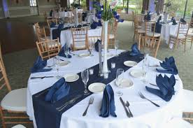 Blue White Table Colors Don T Like Napkin Folds Navy Blue Wedding Decorations Blue Wedding Decorations White Wedding Decorations