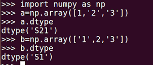 arrays - dtype of ndarray containing string in python - Stack Overflow