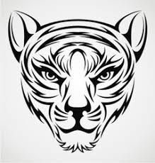 Tribal blue and red panther tattoo design. Tattoo Tribal Panther Vector Images Over 200