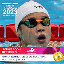 𝗧𝗛𝗜𝗦 𝗝𝗨𝗦𝗧 𝗜𝗡: Sophie Soon Jin Wen has won Singapore's  twenty-first overall medal at the 12th ASEAN Para Games! 𝟭𝟮𝘁𝗵  𝗔𝗦𝗘𝗔𝗡 𝗣𝗮𝗿𝗮 𝗚𝗮𝗺𝗲𝘀, 𝟯