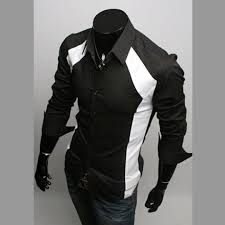 Black And White Long Sleeve Shirt Mens Pin By Roblp Laprob On Women Fashion Long Sleeve Shirt Men Cotton Shirts For Men Cheap Dress Shirts