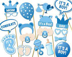 Baby Shower Photo Booth Props Printable Photo Booth Props It S A Boy Baby Photobooth Props Team Blue Printable Party Props Accesorios Para El Fotomaton Baby Shower Photo Booth