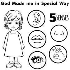 To prep this five senses coloring pages activity, really all you have to do is print out and grab your child's favorite coloring tools. God Made Me In Special Way Coloring Page 5 Senses Mitraland