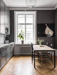 40 Inspiring Dark Grey Kitchen Design Ideas Pimphomee Dark Grey Kitchen Home Decor Kitchen Grey Kitchen