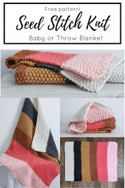 They're special and unique (like babies!), but they can be pretty simple knitting projects and you don't have to worry about them fitting. Quick And Easy Fall Seed Stitch Knit Throw Or Baby Blanket Free Pattern The Sweeter Side Of Mommyhood