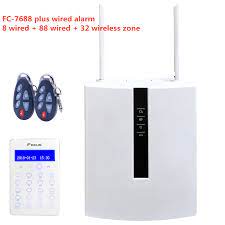 Industria Diy Alarme Fc 7688 Plus Tcp Ip Alarme De Seguranca Gsm Com 96 Com Fio Inteligente Sistema De Alarme Com Controle Webie Em Qualquer Lugar Kits De Sistema De Alarme Aliexpress