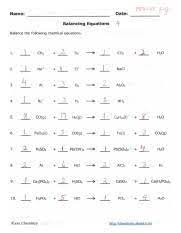 Check spelling or type a new query. Impressive Balancing Equations Worksheet Chemistry Coach For Your Balancing Equations Worksheet Na 3 Balancing Equations Workshere Dock Placement Course Hero