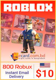 When you purchase a gift card, the recipient will earn free bonus items. Roblox 10 Online Code In Bangladesh 800 Robux Ecard Com Bd