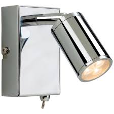 Firstlight 3453ch Modern Chrome Led Wall Light With Switch Ideas4lighting Sku219i4l