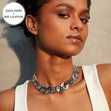 Buy Rhea Kapoor x Pipa Bella Silver Plated Cuban Link Chain Necklace Online