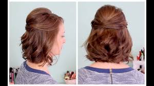 Pinned half up half down hairdo. Quick Half Up Hairstyle For Short Hair Youtube