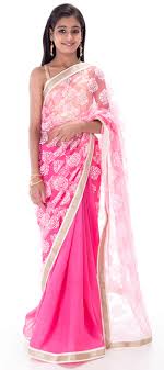 Explore silk worm stock photos. 201242 Pink And Majenta White And Off White Color Brasso Crepe Silk Fabric Kids Saree