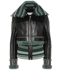 Shearling And Knit Jacket Acne Studios Mytheresa Com Knit Jacket Leather Jacket Jackets